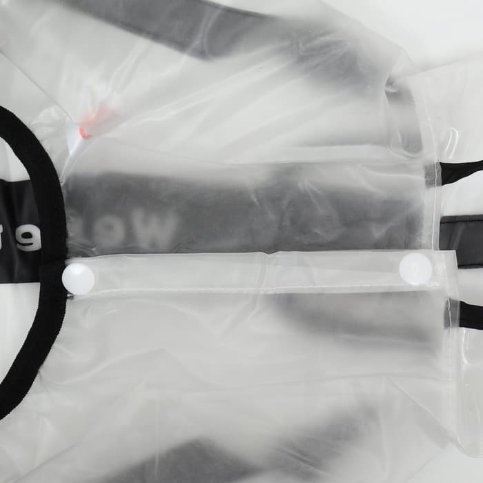 Дождевик-комбинезон для собак, размер M, ДС 30, ОГ 40, ОШ 31.5 см, вес 5-7 кг, прозрачный