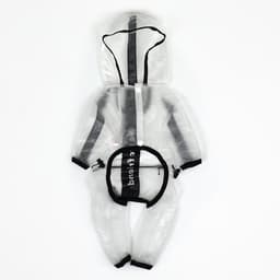 Дождевик-комбинезон для собак, размер M, ДС 30, ОГ 40, ОШ 31.5 см, вес 5-7 кг, прозрачный