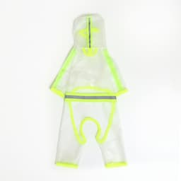 Дождевик - комбинезон для собак, размер M, ДС 30, ОГ 42 см, вес 5-8 кг, прозрачный, жёлтый