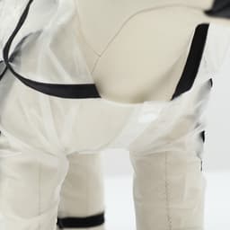 Дождевик - комбинезон для собак, размер 3XL, ДС 46, ОГ 71.5, ОШ 51 см, вес 20-26 кг, прозрачный