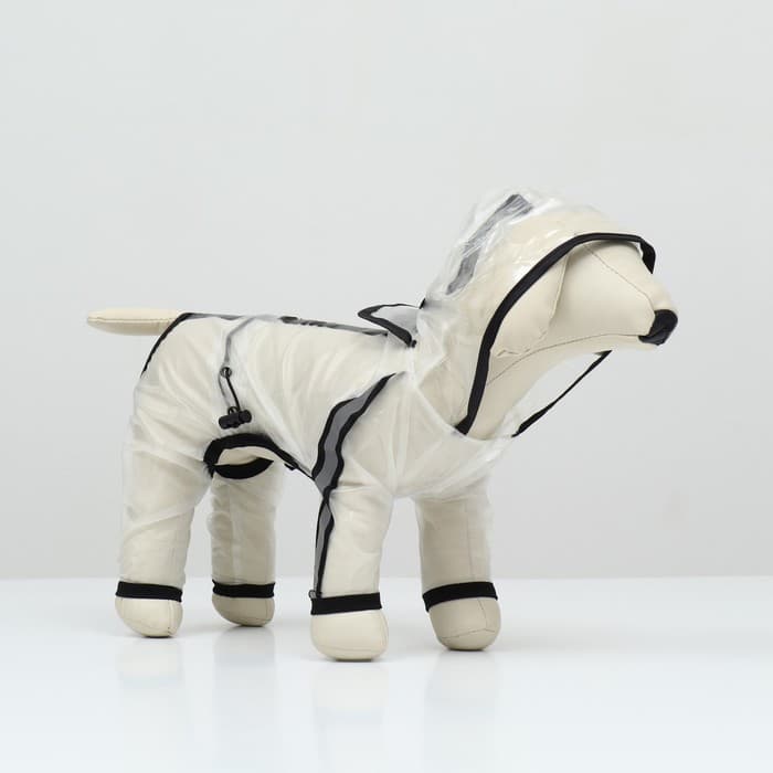 Дождевик - комбинезон для собак, размер 5XL, ДС 54, ОГ 81.5, ОШ 61 см, вес 40-50 кг, прозрачный