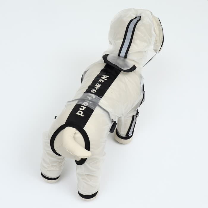 Дождевик - комбинезон для собак, размер 5XL, ДС 54, ОГ 81.5, ОШ 61 см, вес 40-50 кг, прозрачный