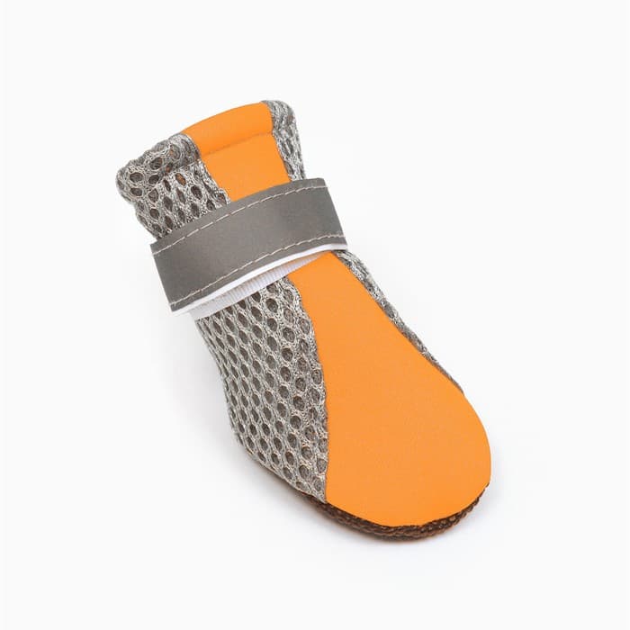 Ботинки для собак «Комфорт +», размер XL (5.9×4.8 см), оранжевые