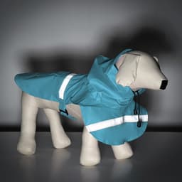 Дождевик для собак, размер XS, ДС 15-20, ОГ 17-22, ОШ 13-17 см, голубой