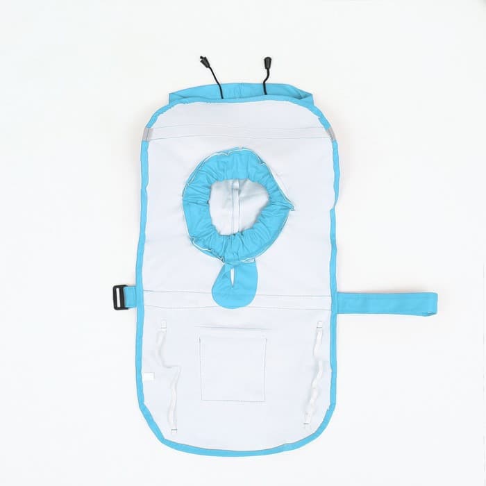 Дождевик для собак, размер XS, ДС 15-20, ОГ 17-22, ОШ 13-17 см, голубой