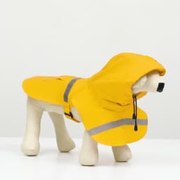 Дождевик для собак, размер L, ДС 30-35, ОГ 38-43, ОШ 26-31 см, жёлтый