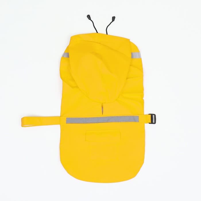 Дождевик для собак, размер L, ДС 30-35, ОГ 38-43, ОШ 26-31 см, жёлтый