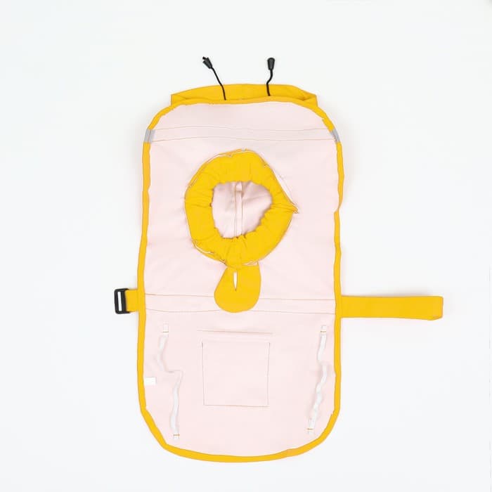 Дождевик для собак, размер L, ДС 30-35, ОГ 38-43, ОШ 26-31 см, жёлтый