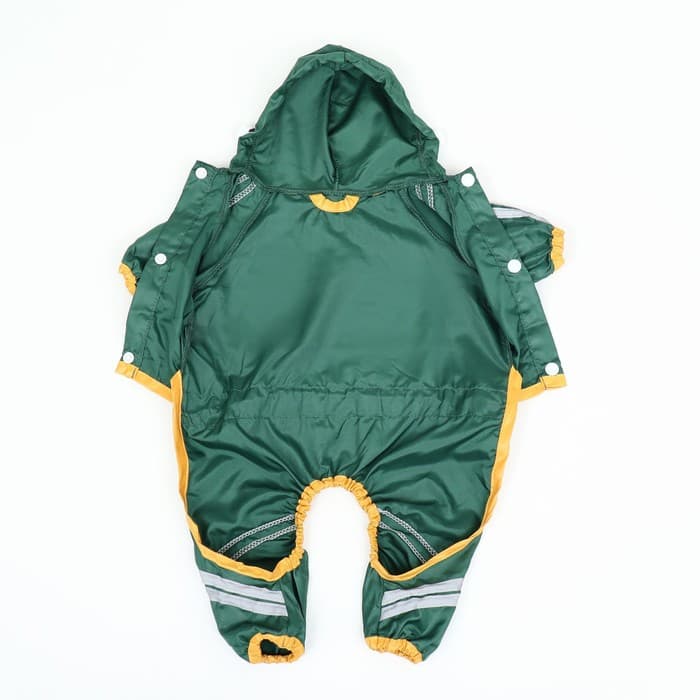 Комбинезон для собак, демисезонный, размер XS, ДС 17-19, Ог 27-29, ОШ 19-21 см, зелёный