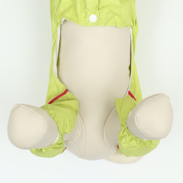 Комбинезон для собак, демисезонный, размер XS, ДС 21, Ог 29, ОШ 19 см, с сумкой, салатовый