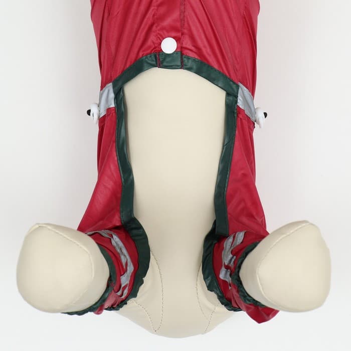 Комбинезон для собак, демисезонный, размер S, ДС 21-23, Ог 31-33, ОШ 23-25 см, красный