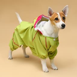 Комбинезон для собак, демисезонный, размер S, ДС 25, Ог 33, ОШ 23 см, с сумкой, салатовый