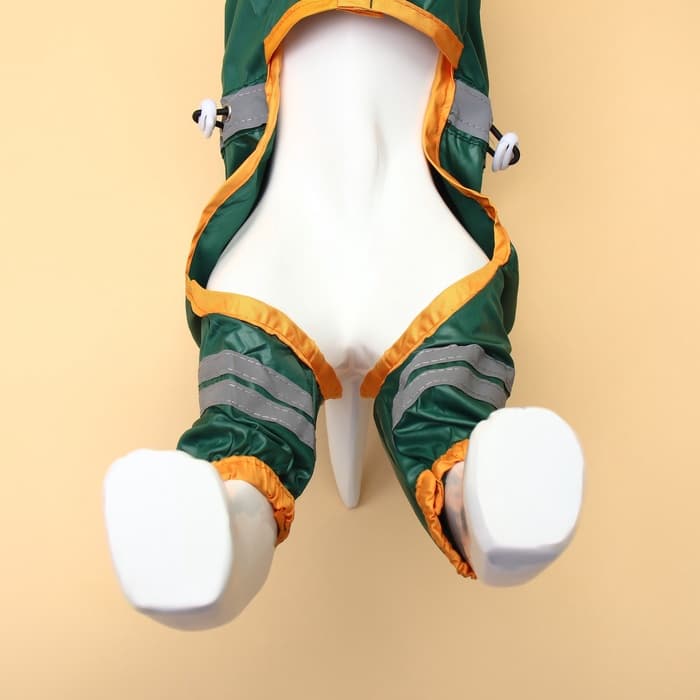 Комбинезон для собак, демисезонный, размер M, ДС 25-27, Ог 35-37, ОШ 27-29 см, зелёный