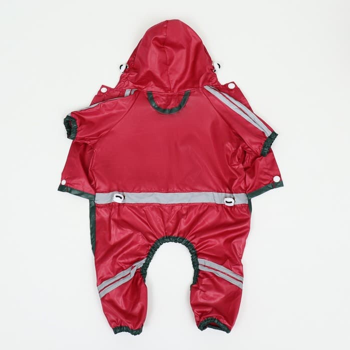 Комбинезон для собак, демисезонный, размер L, ДС 28-30, Ог 43-45, ОШ 31-33 см, красный
