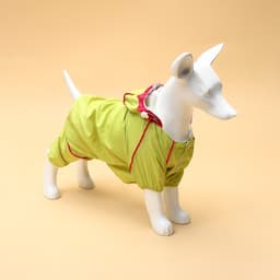 Комбинезон для собак, демисезонный, размер XL, ДС 37, Ог 49, ОШ 33 см, с сумкой, салатовый