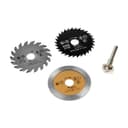 Набор кругов и дисков отрезных для граверов и бормашин ТУНДРА, 3 насадки и адаптер 6 мм