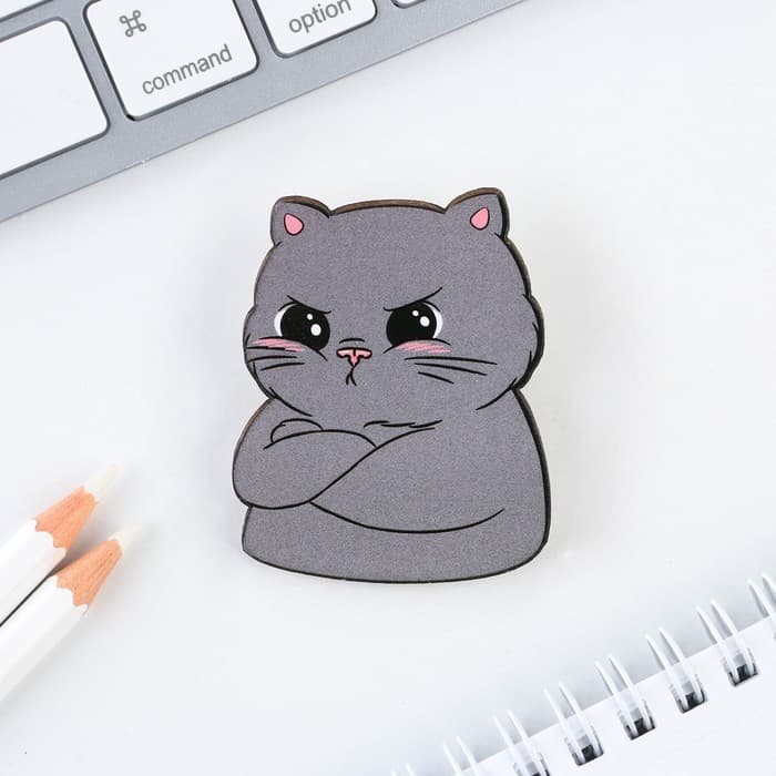 Значок деревянный «Котик», 3.2×4 см