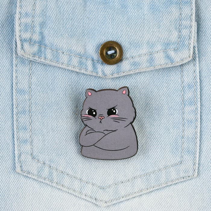 Значок деревянный «Котик», 3.2×4 см