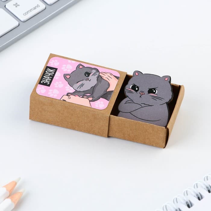 Значок деревянный «Котик», 3.2×4 см