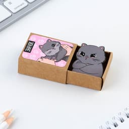 Значок деревянный «Котик», 3.2×4 см