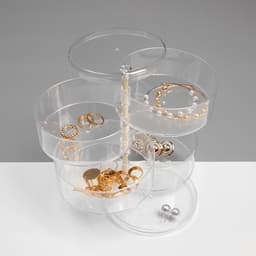 Шкатулка 4 секции, 11.5×17.5 см, прозрачная