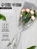 Пакет для цветов, конус, 15+36×80 см, прозрачный