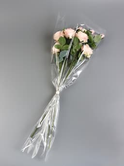 Пакет для цветов, конус, 15+36×80 см, прозрачный