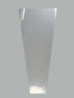 Пакет для цветов, конус, 15+36×80 см, прозрачный