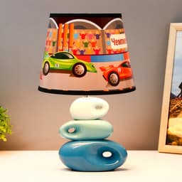 Настольная лампа с абажуром RISALUX «Тачки», Е14, 15 Вт, 25×25×38 см