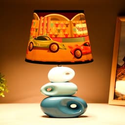 Настольная лампа с абажуром RISALUX «Тачки», Е14, 15 Вт, 25×25×38 см