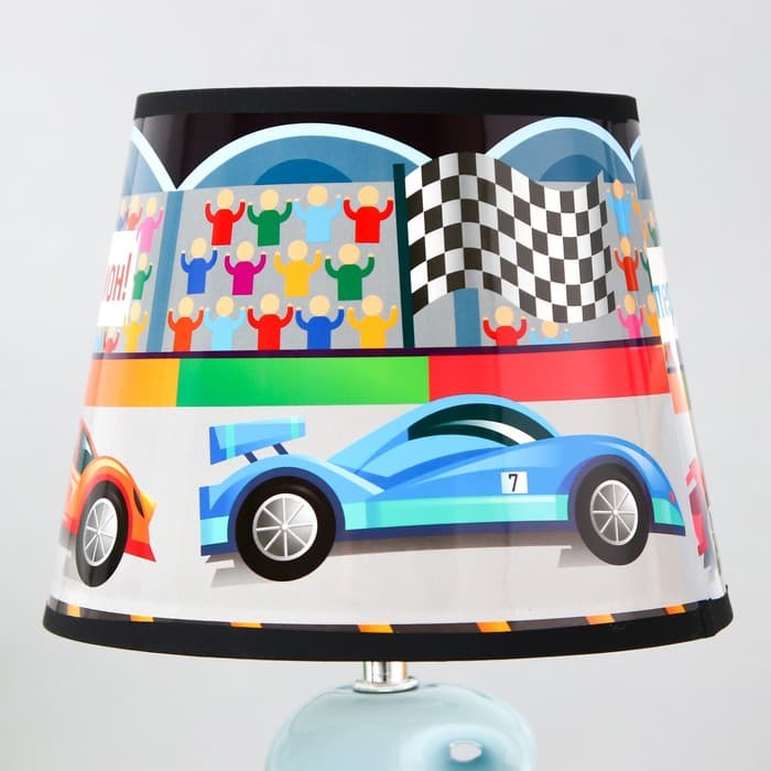 Настольная лампа с абажуром RISALUX «Тачки», Е14, 15 Вт, 25×25×38 см