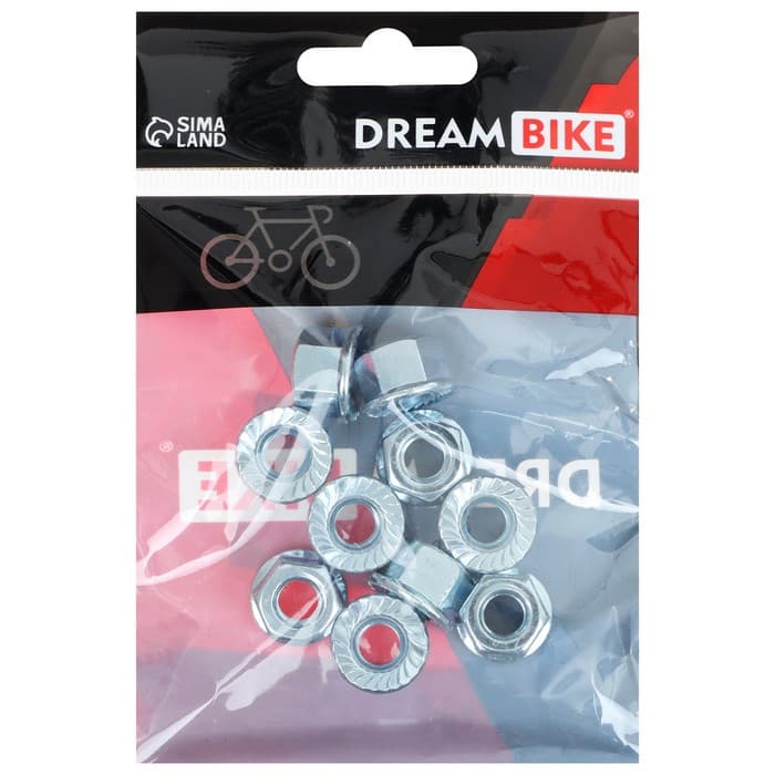 Гайка оси Dream Bike, 8 мм, серебристая