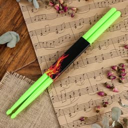 Барабанные палочки Music Life, 5A, нейлон, зеленые