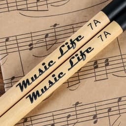 Барабанные палочки Music Life, 7 А, клен, черные