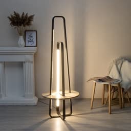 Торшер BayerLux «Лоути», LED, 44 Вт, 4000К, чёрный, 60×60×160 см
