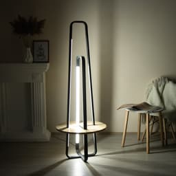 Торшер BayerLux «Лоути», LED, 44 Вт, 4000К, чёрный, 60×60×160 см