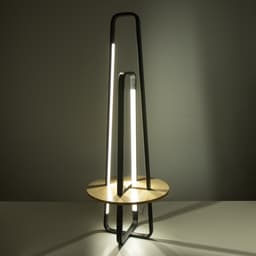 Торшер BayerLux «Лоути», LED, 44 Вт, 4000К, чёрный, 60×60×160 см