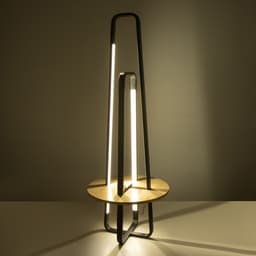 Торшер BayerLux «Лоути», LED, 44 Вт, 4000К, чёрный, 60×60×160 см