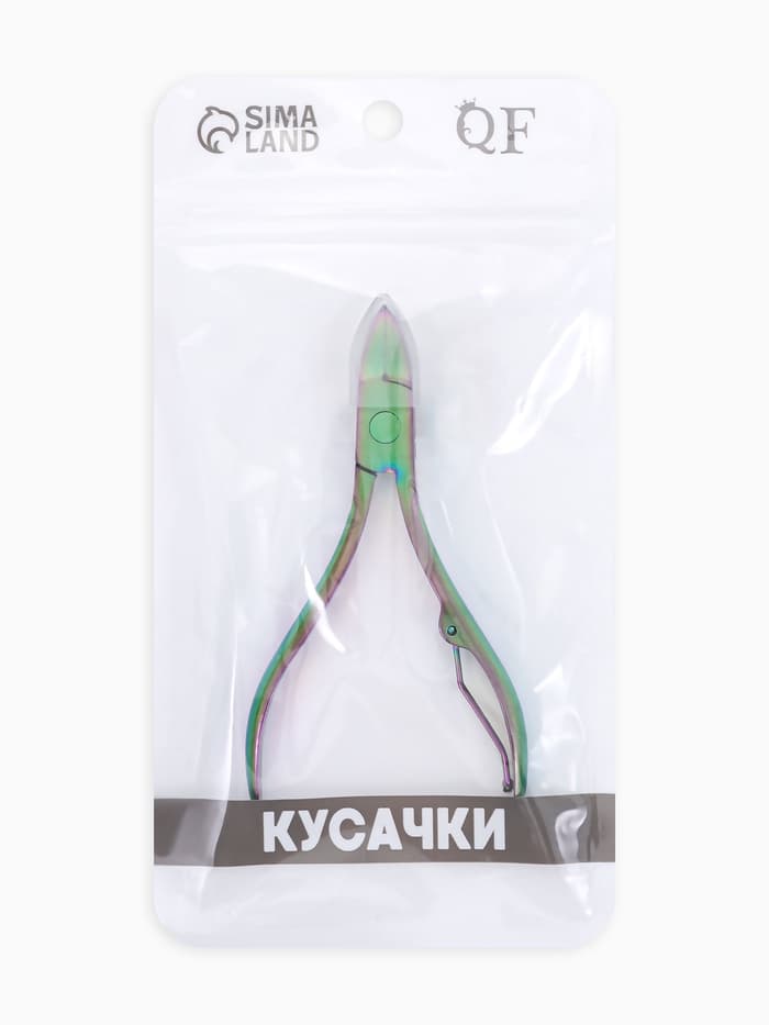 Кусачки педикюрные, 10.5 см, длина лезвия-15 мм, цвет хамелеон