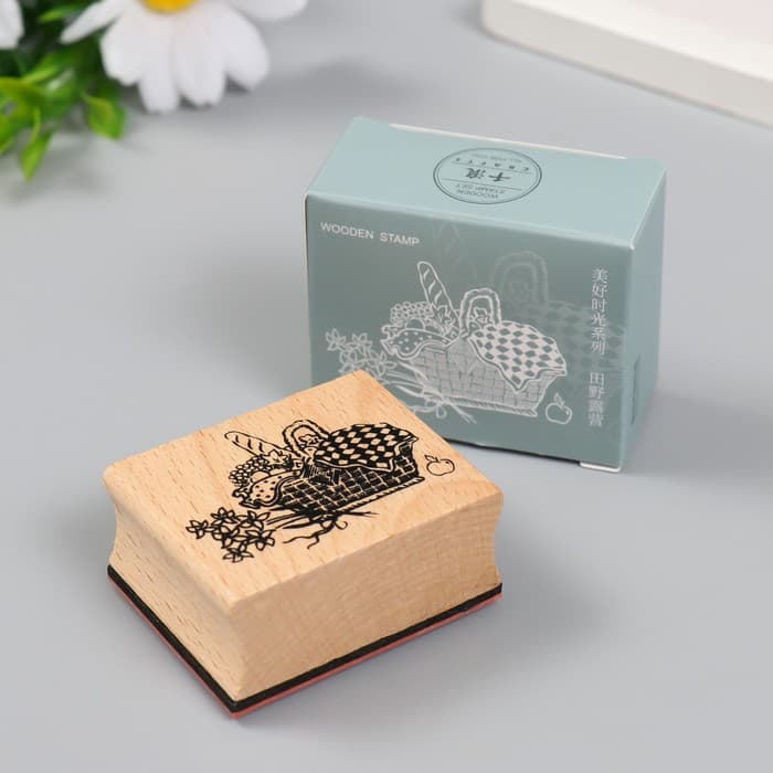 Печать дерево «Корзина для пикника», 5×4×2.5 см