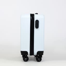 Чемодан детский на колёсах 39 л (S), на молнии, с кодовым замком, 4 колеса, белый