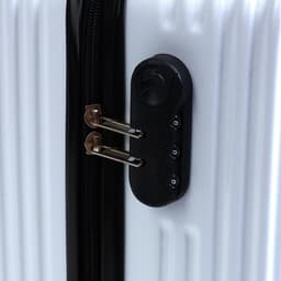 Чемодан детский на колёсах 39 л (S), на молнии, с кодовым замком, 4 колеса, белый