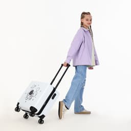 Чемодан детский на колёсах 39 л (S), на молнии, с кодовым замком, 4 колеса, белый