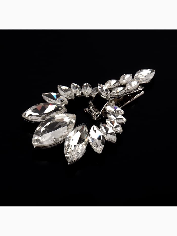 Декоративная застёжка, 9.6×6 см, цвет серебряный