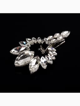 Декоративная застёжка, 9.6×6 см, цвет серебряный