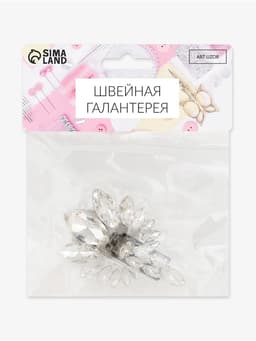 Декоративная застёжка, 9.6×6 см, цвет серебряный