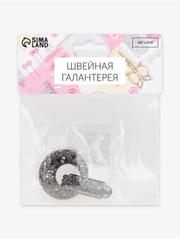 Декоративная застёжка, 7.5×4.5 см, цвет чёрный