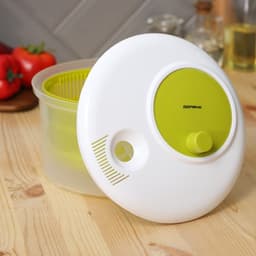 Центрифуга для сушки зелени Доляна Fresh cook, 3.7 л, пластик, белая, зелёная