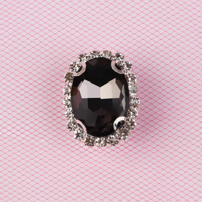 Аксессуары для резиновых сабо, цепочка и стразы, 4 шт., цвет серебряный