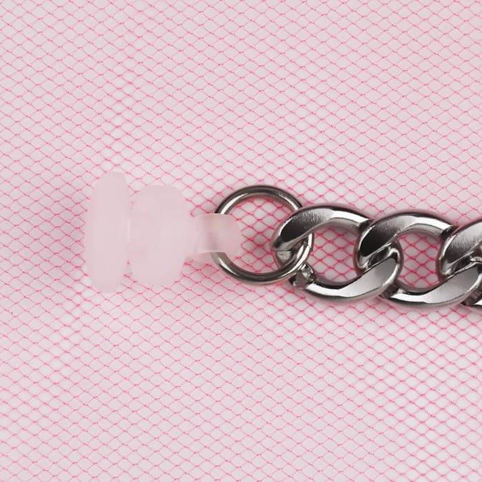 Аксессуары для резиновых сабо, цепочка и стразы, 4 шт., цвет серебряный